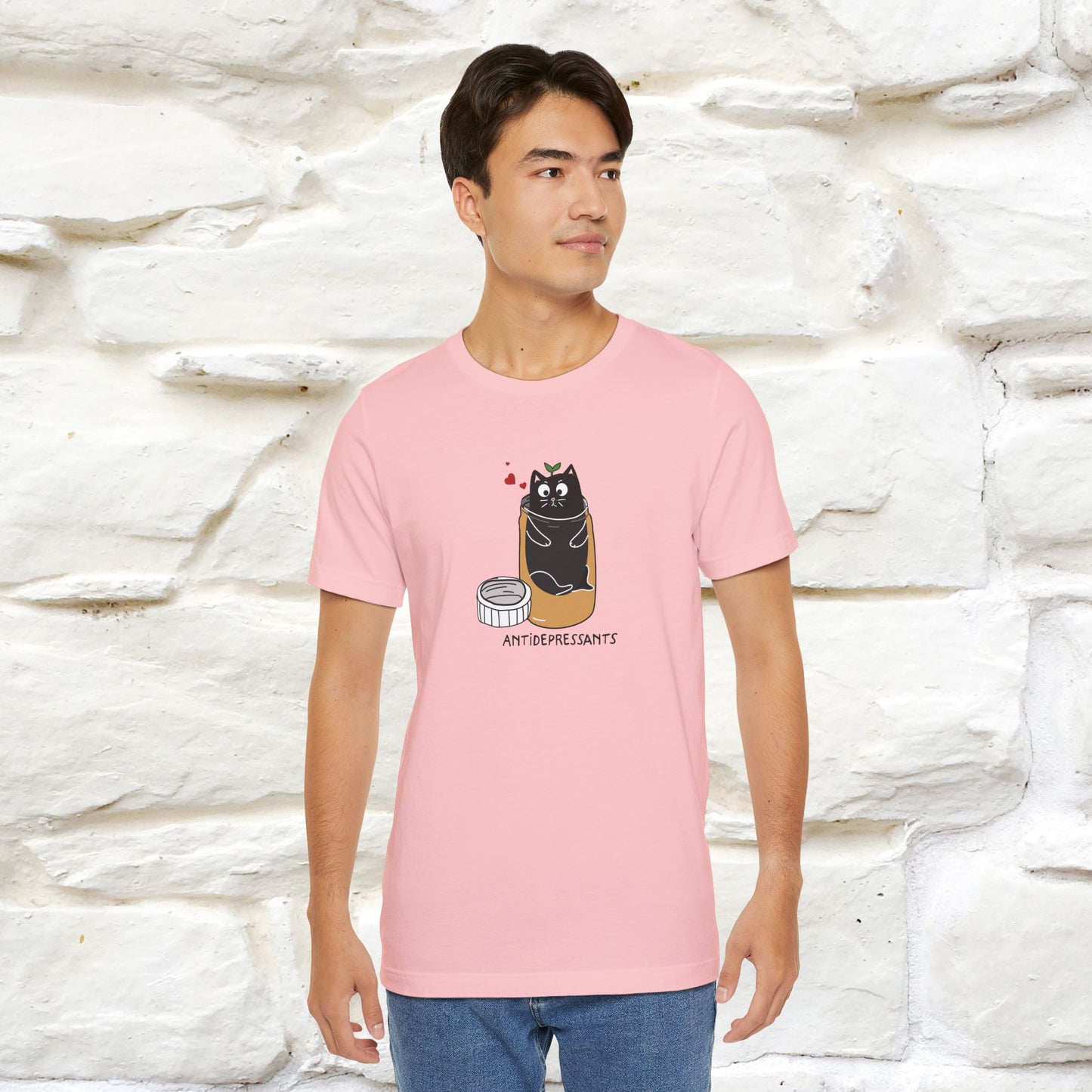 "Antidepressants" Cat T-Shirt | Front & Back Design | Nunu&Miao Studio