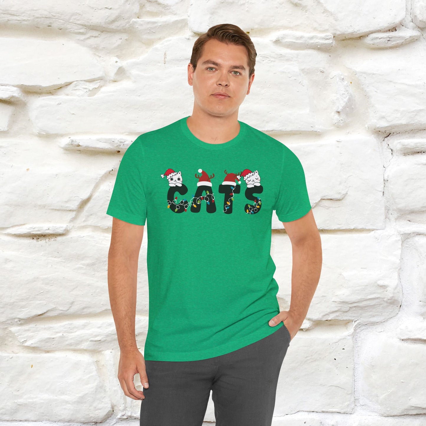 “Cats Christmas T-Shirt | Festive Cat T-Shirt for Men & Women | 100% Cotton”