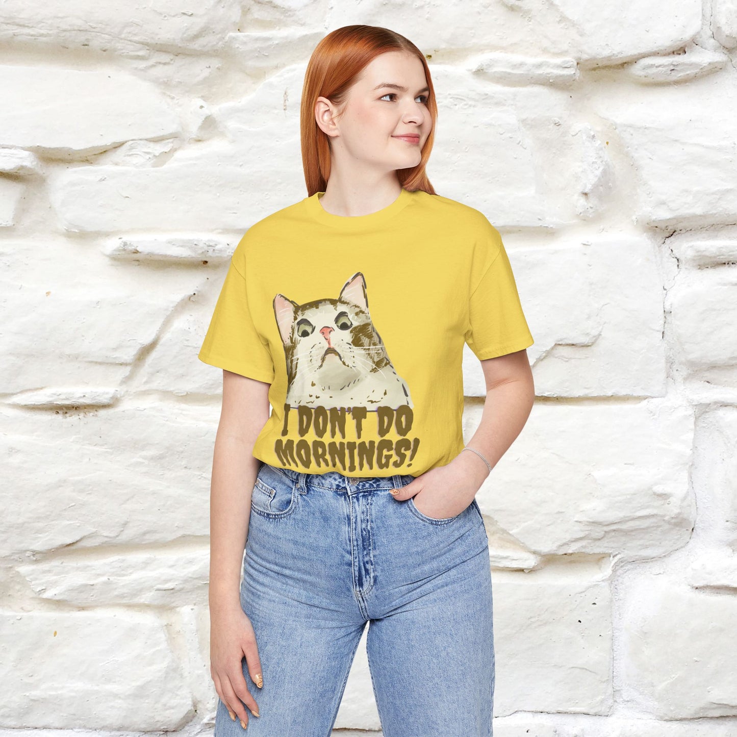 ''I Don't Do Mornings''  Cat T-shirt | Cat T-Shirt | Nunu&Miao Studio