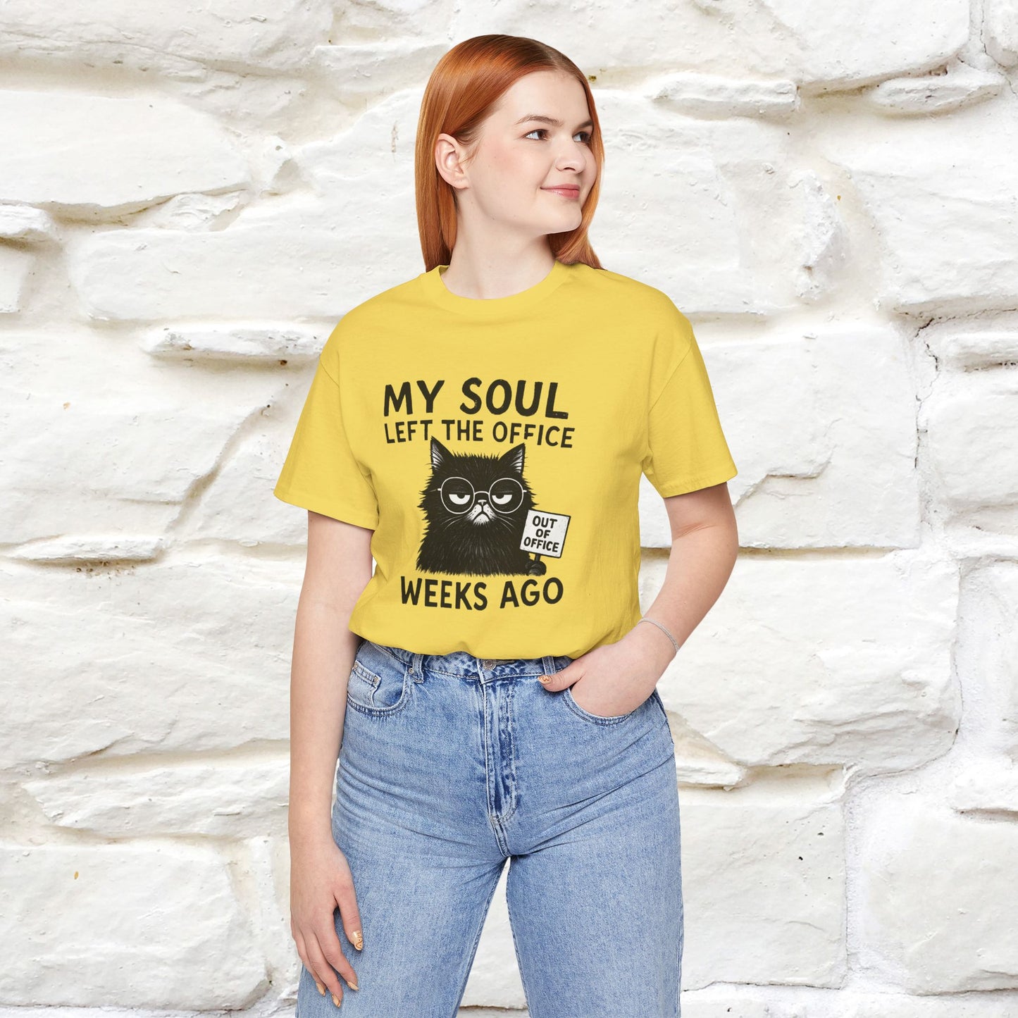 "My Soul Left The Office..." |Funny Cat T-Shirt | Nunu&Miao Studio