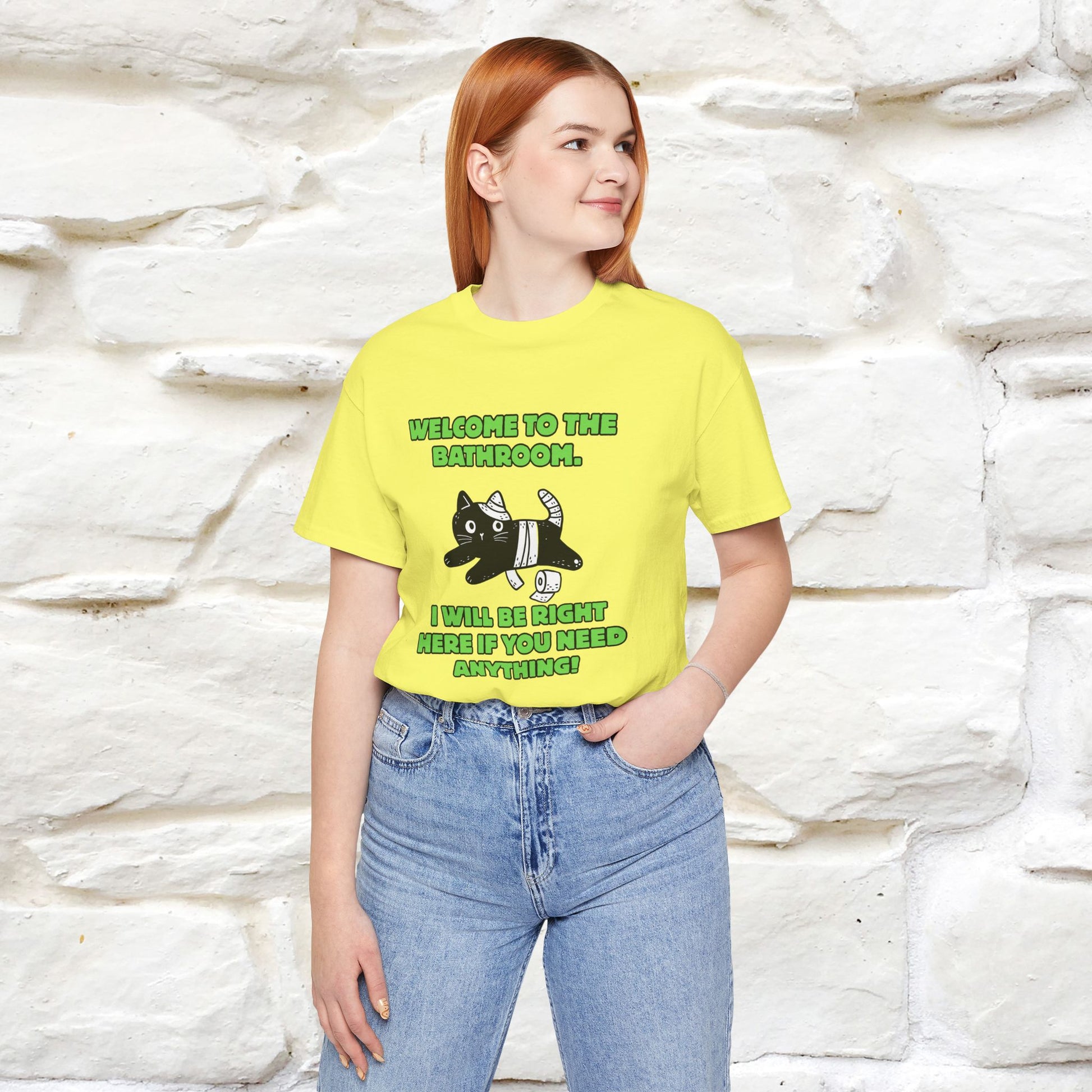 "Welcome To The Bathroom..."Funny  Cat T-shirt |Nunu&Miao Studio - Nunu&Miao Studio