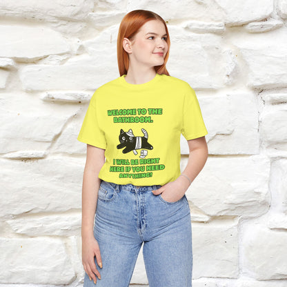 "Welcome To The Bathroom..."Funny  Cat T-shirt |Nunu&Miao Studio - Nunu&Miao Studio