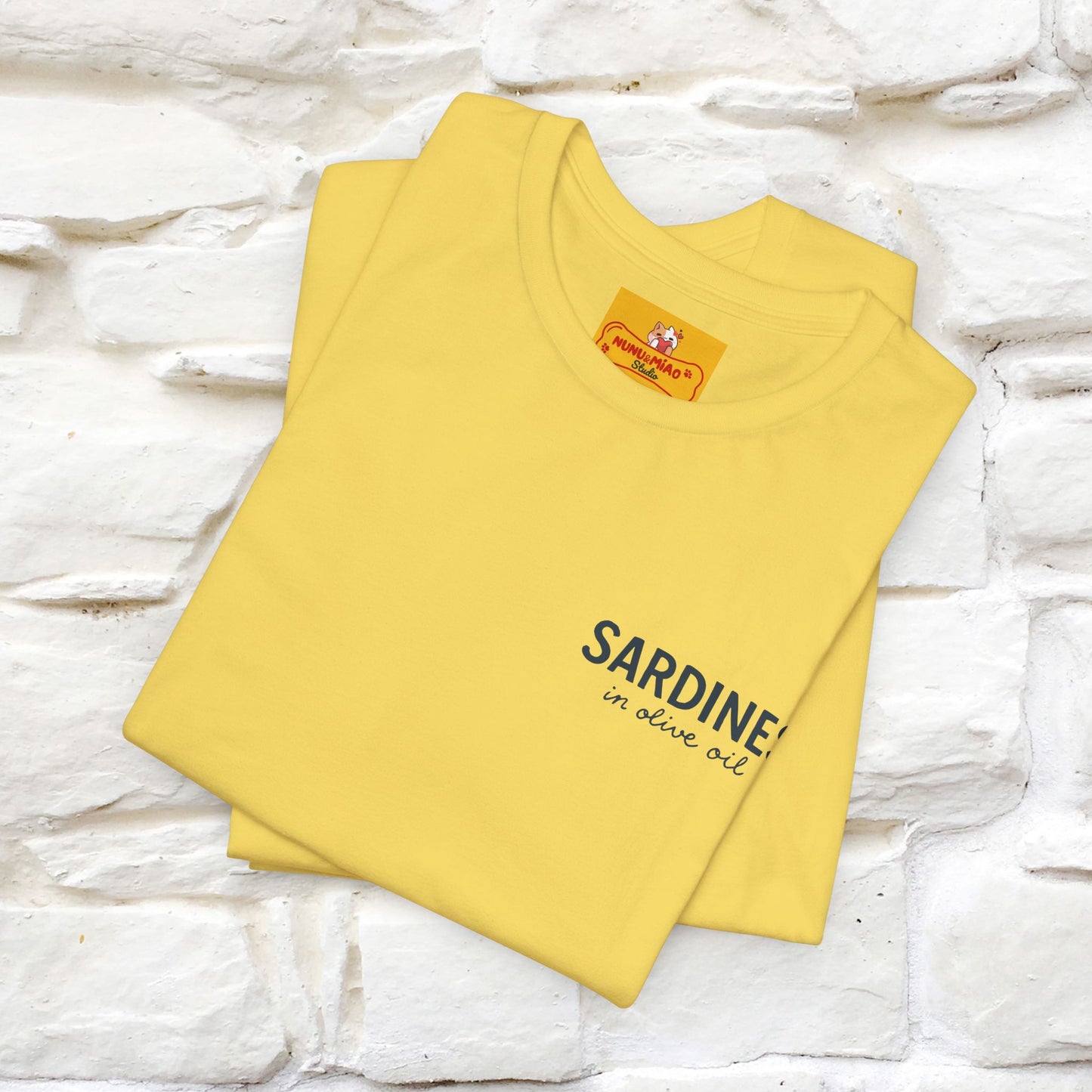 "Sardines In Olive Oil" Cute T-shirt | Front & Back Design|Nunu&Miao Studio