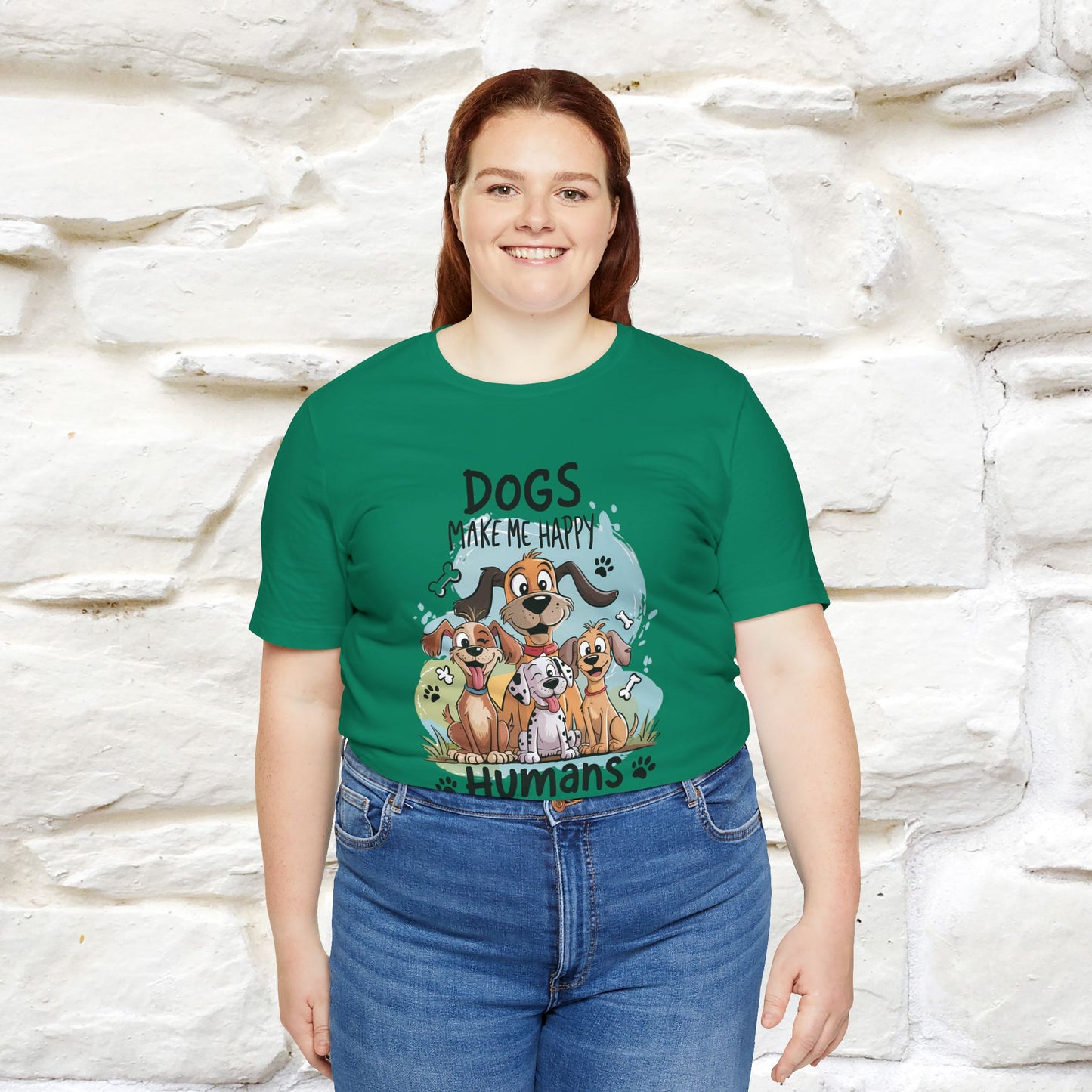 " Dogs Make Me Happy ..."  T-shirt |Nunu&Miao Studio