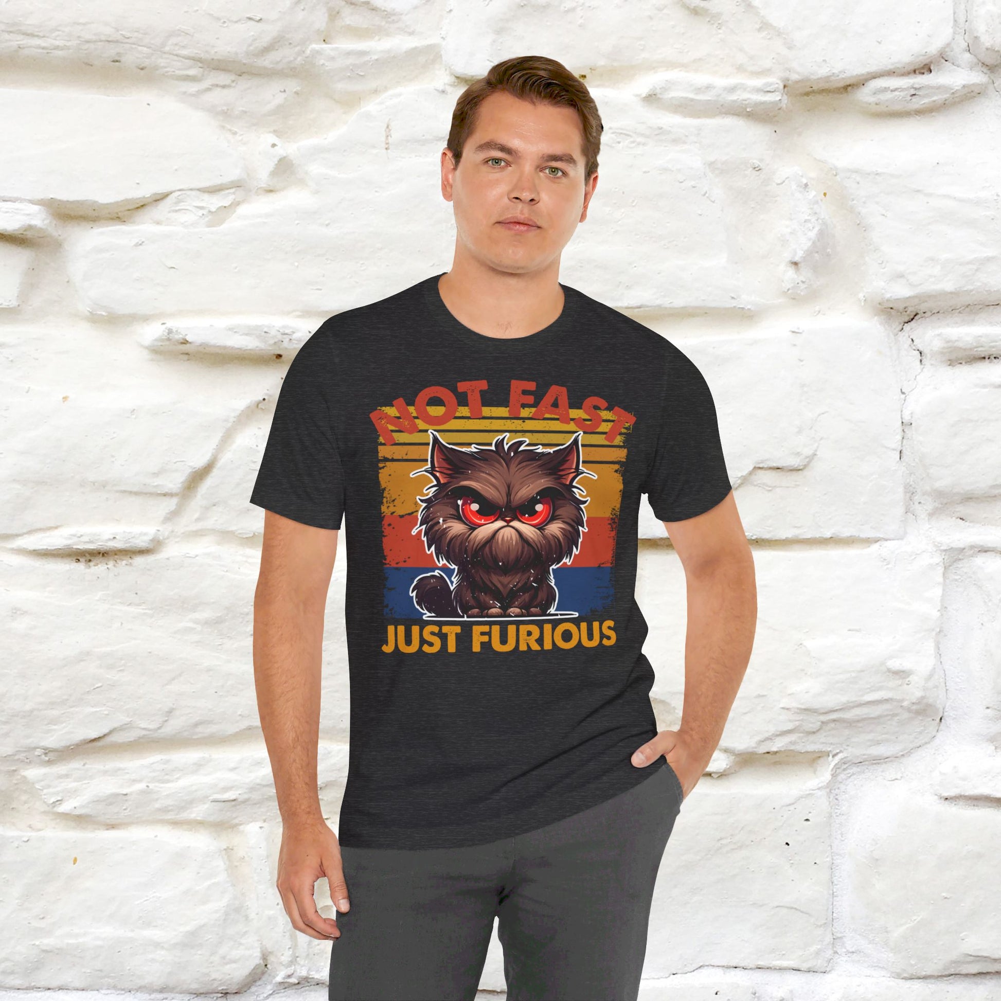 ''Not Fast Just Furious'' T-shirt for Man 100% Cotton* - Nunu&Miao Studio