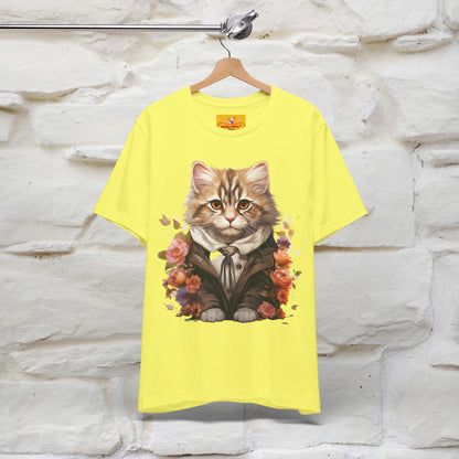 "Mr. Meow" Elegante T-shirt con gatto per uomo e donna | 100% cotone*