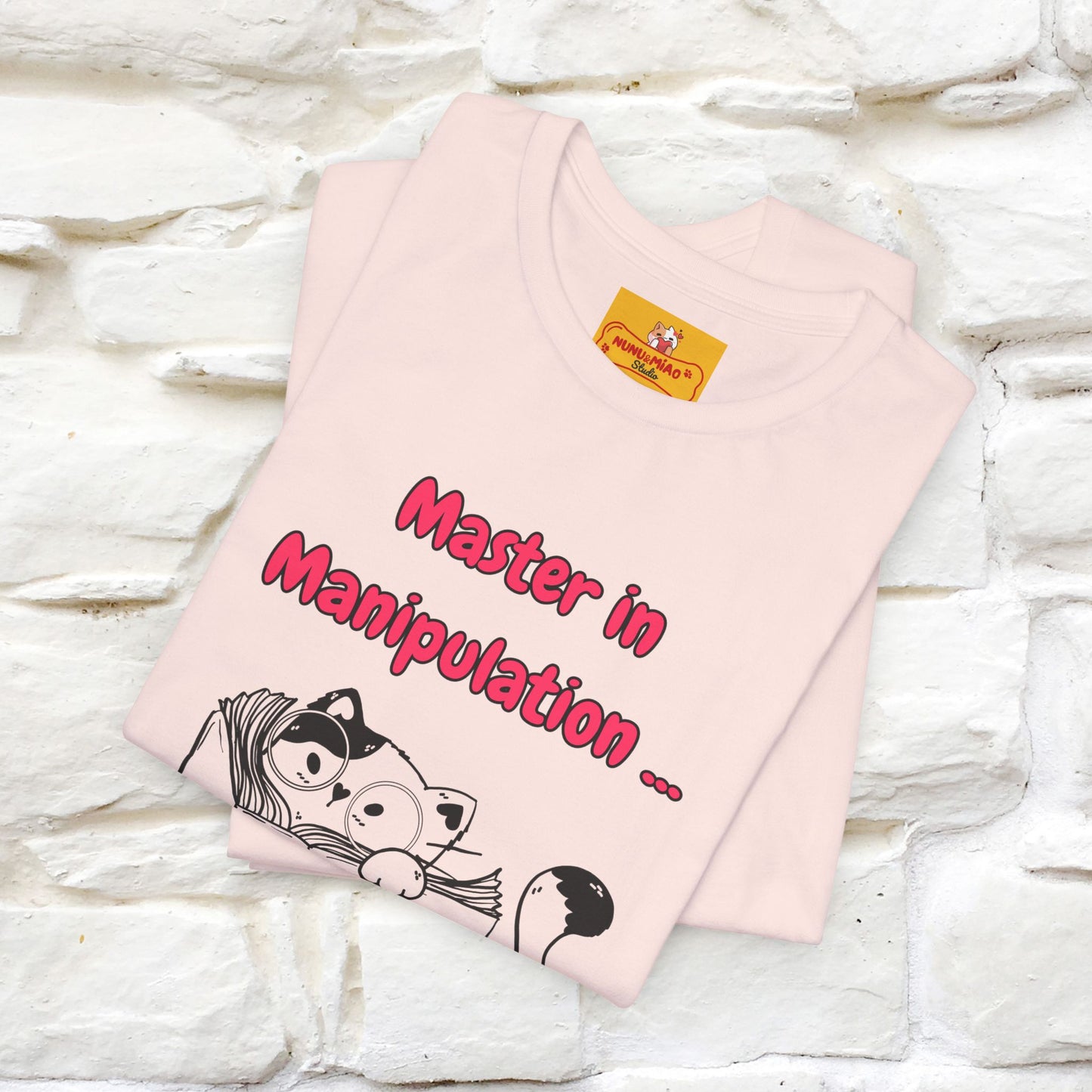 ''Master In Manipulation. How To Train Your Human '' Cat T-Shirt | Nunu&Miao Studio - Nunu&Miao Studio