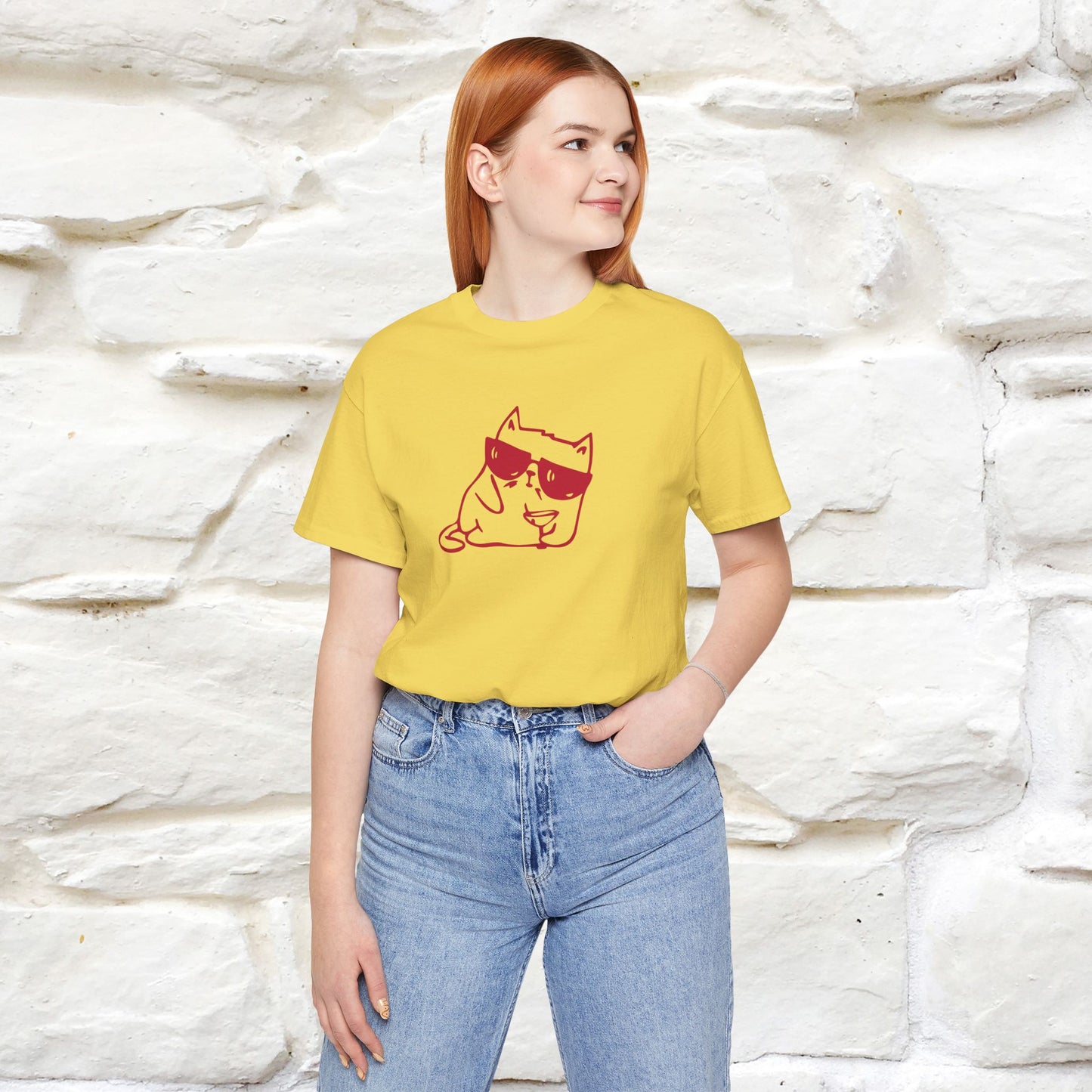 "I’m Happy, Which Often Looks Like Crazy" Cat T-Shirt| Front & Back Design | Nunu&Miao Studio