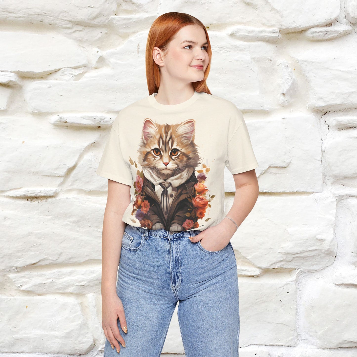 ''Charismatic'' Cat T-shirt for Women 100% Cotton* - Nunu&Miao Studio