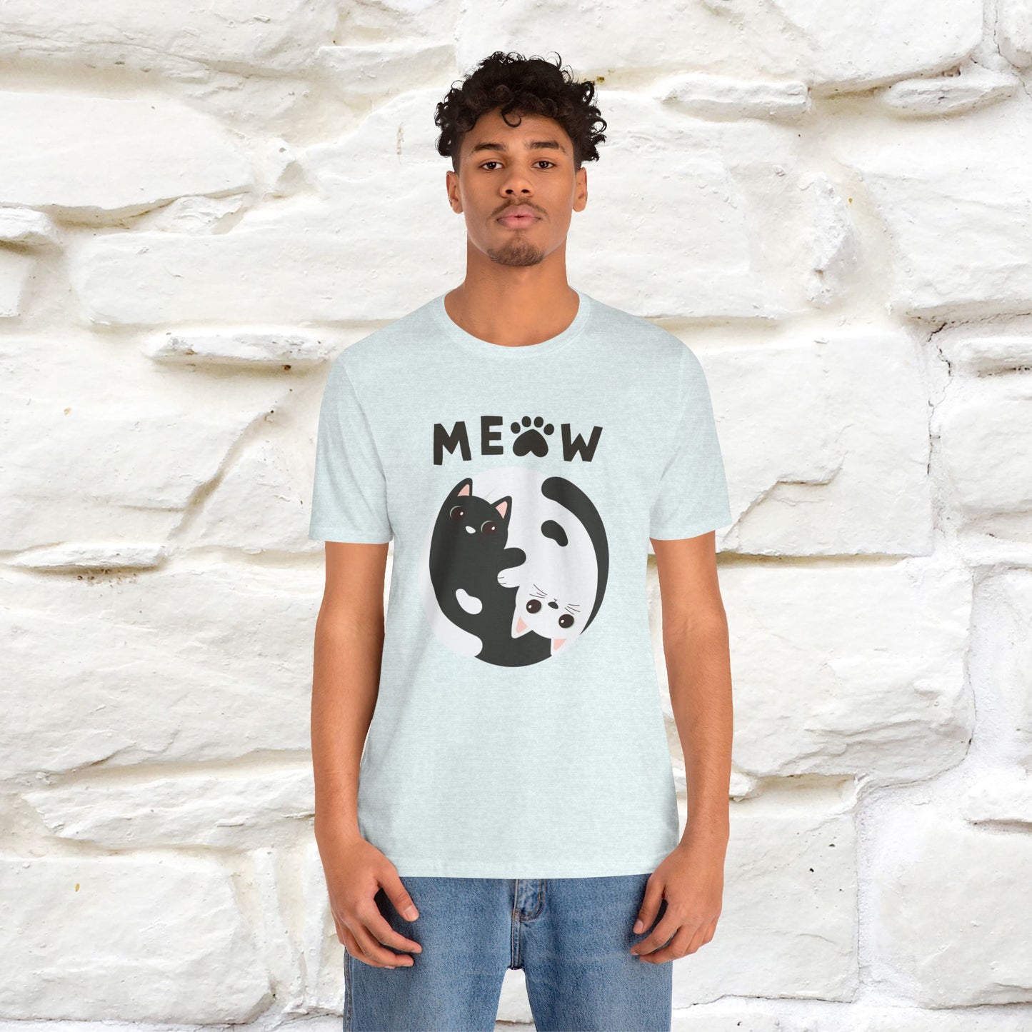 ''Ying Yang Meow''  Cat T-shirt for Men and Women  100% Cotton*