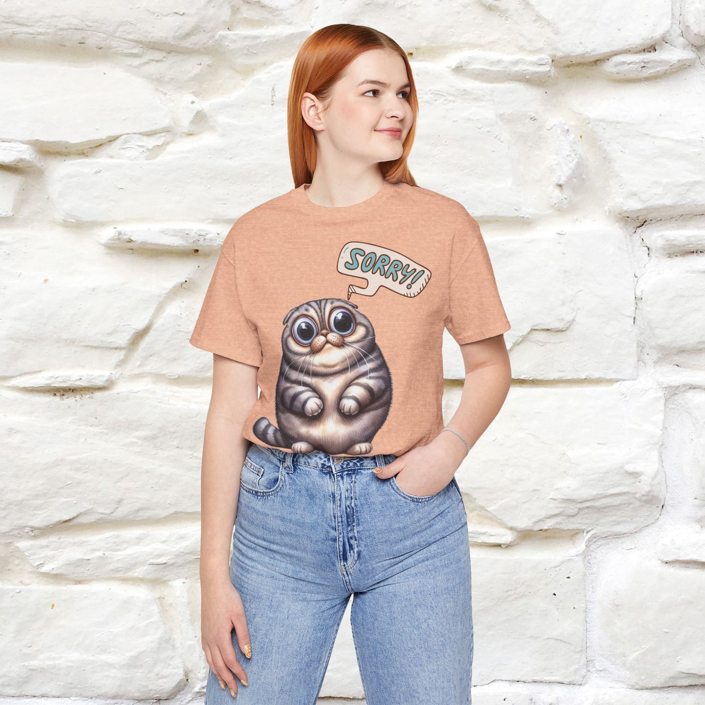 Sorry Cat T-Shirt for Men & Women | 100% Cotton* Funny & Stylish Tee