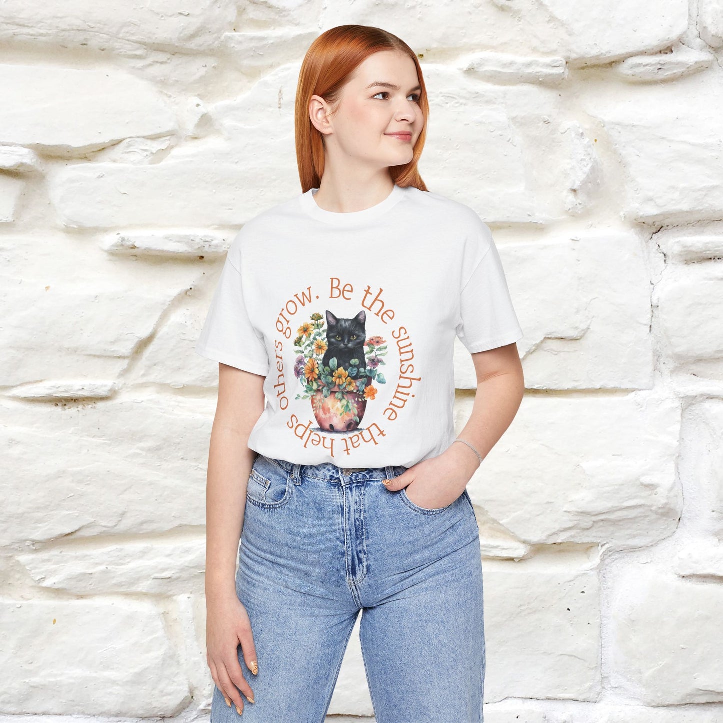 Be the Sunshine That Helps Others Grow - Cat T-Shirt for Men & Women | 100% Cotton*| Spread Positivity in Style