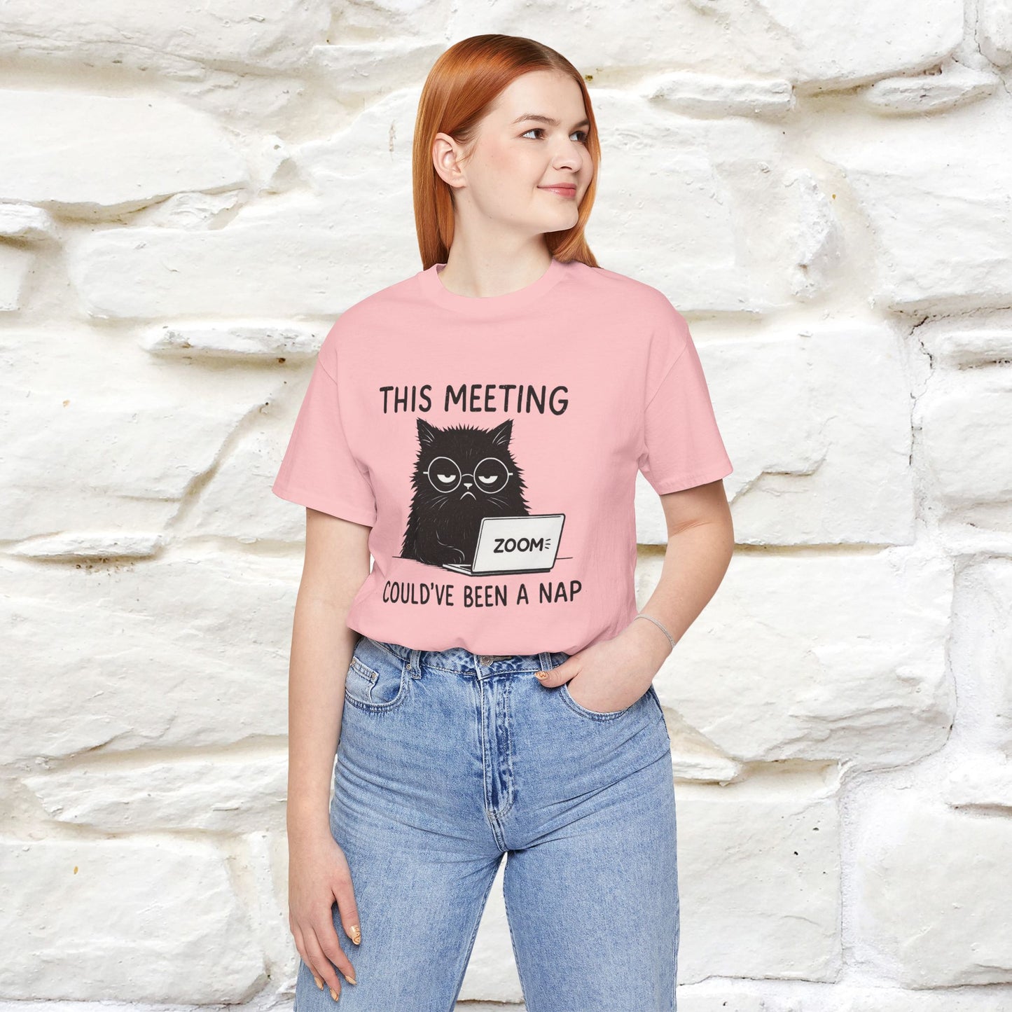 "This Meeting Could've Been a Nap" | Sarcastic Cat T-Shirt | Nunu&Miao Studio