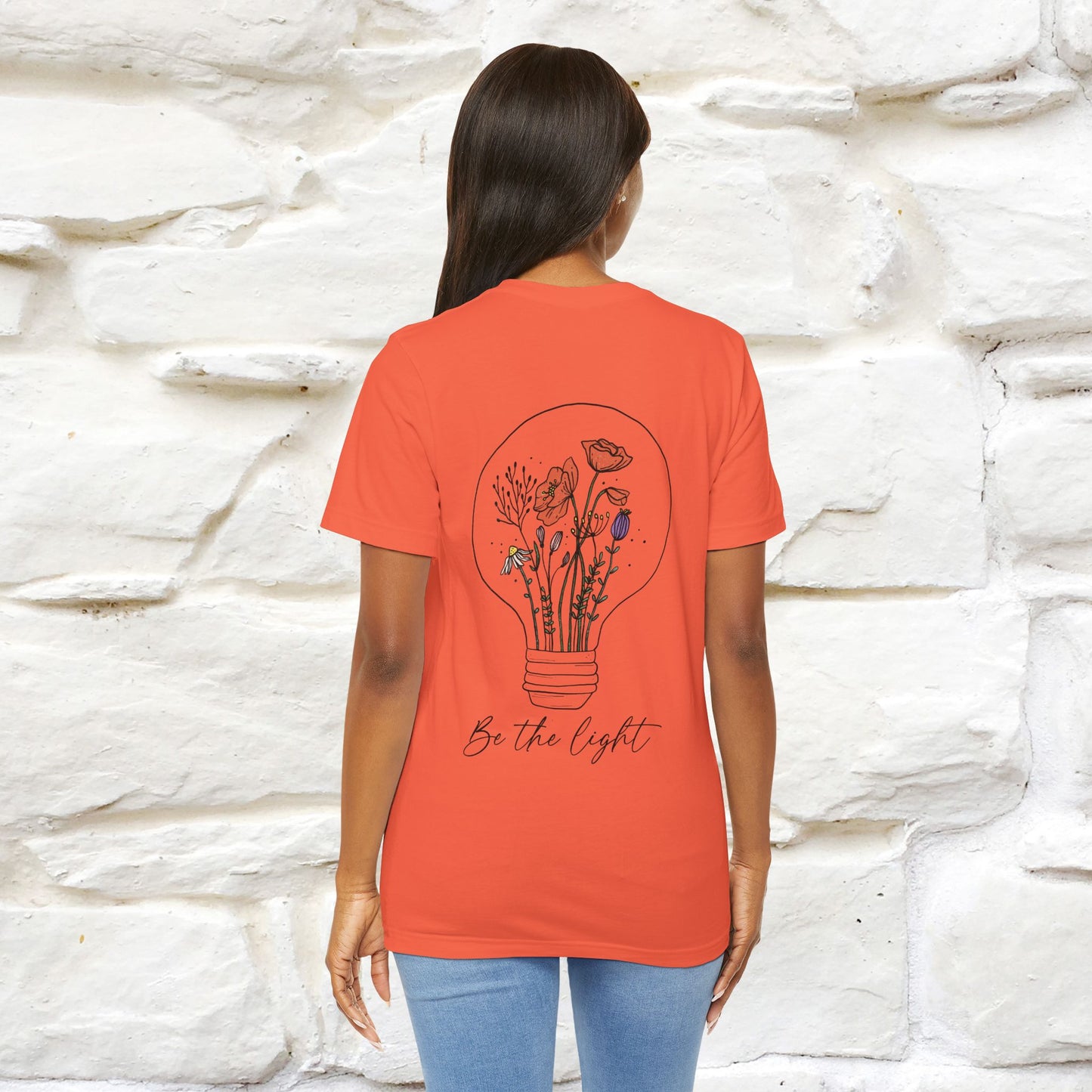 "Be The Light" Cat T-Shirt | Front & Back Design | Nunu&Miao Studio