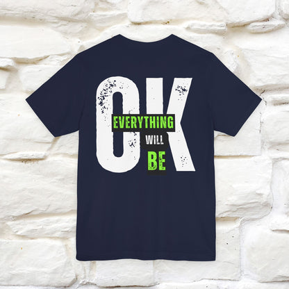 ''Everything Will Be Ok '' Cat T-Shirt Front and Back Design | Nunu&Miao Studio