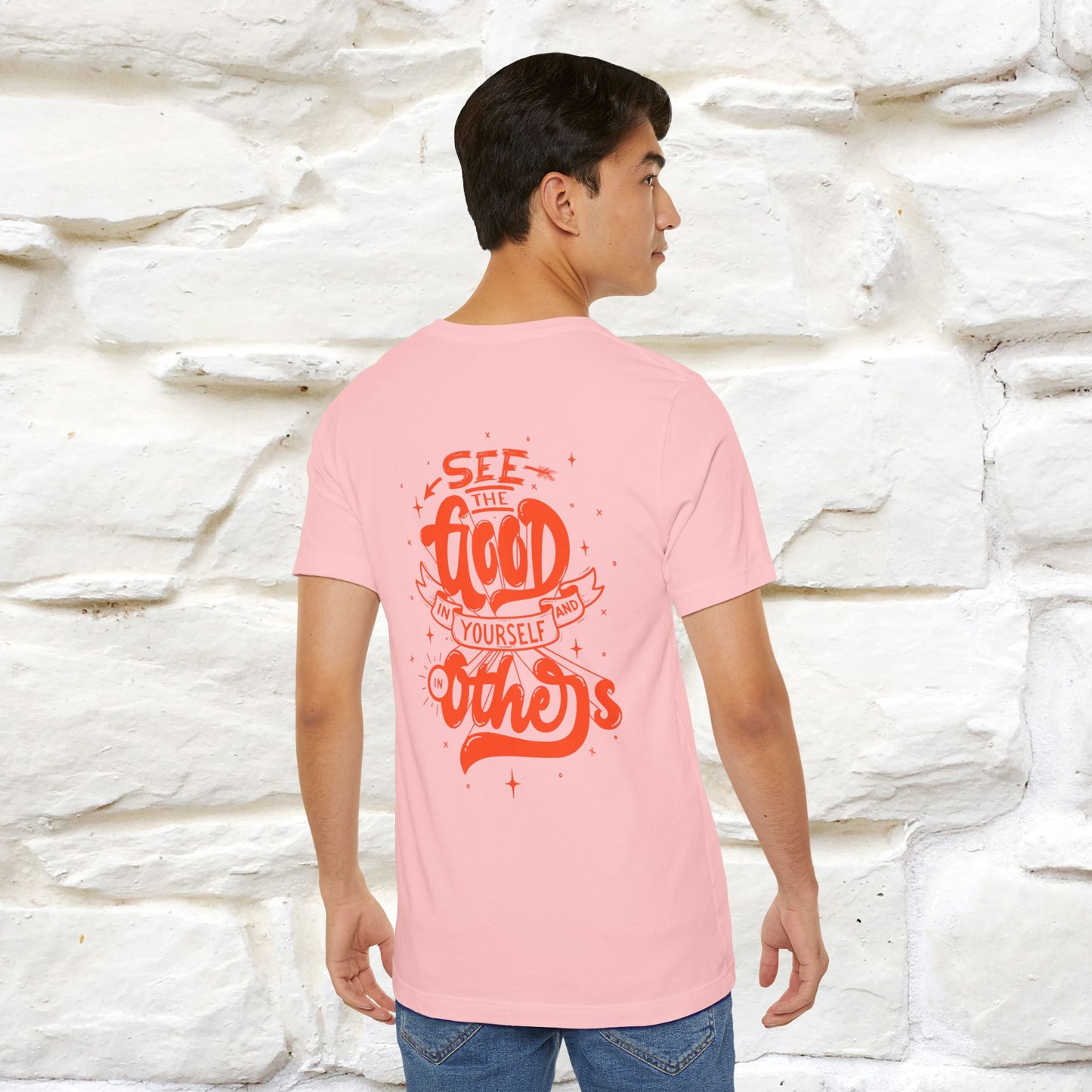 "See the Good in Yourself and Others" Cat T-Shirt | Front & Back Design | Nunu&Miao Studio