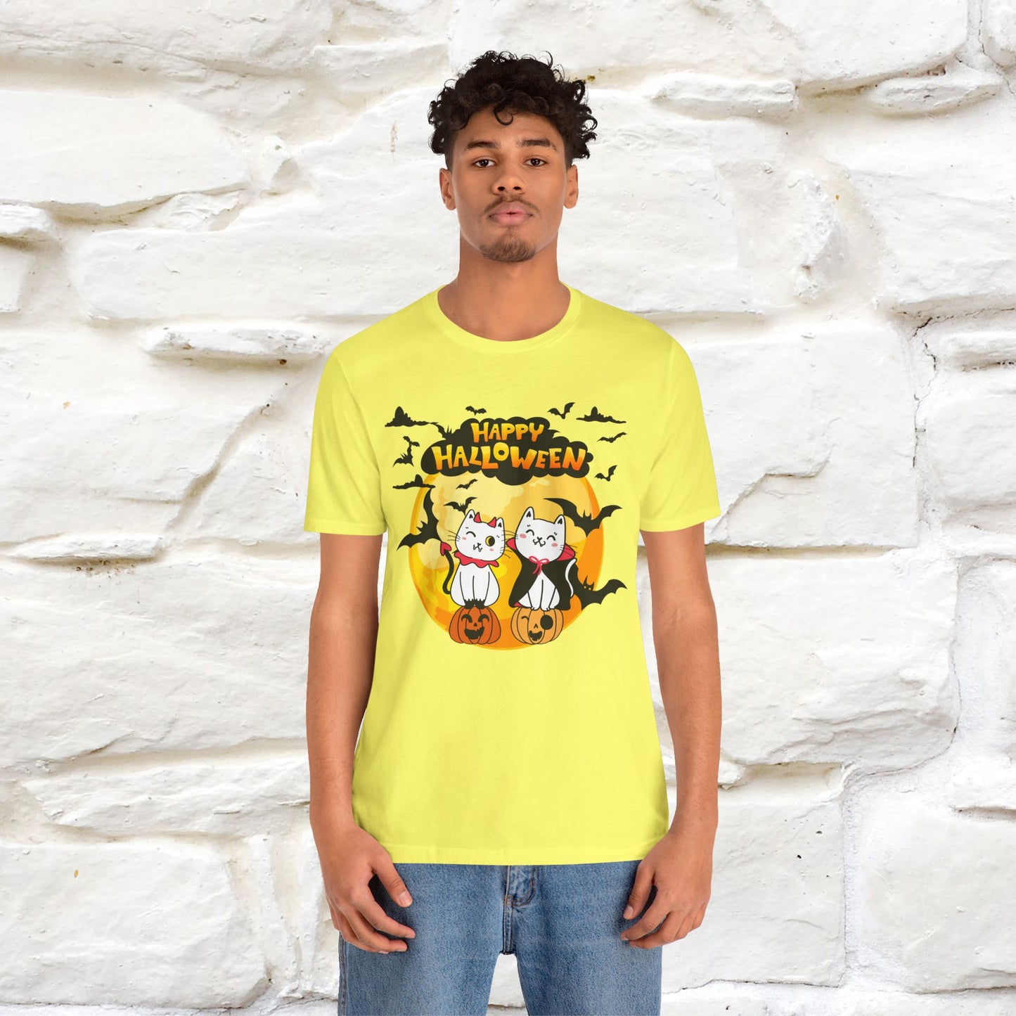 "Happy Halloween Cat Couple " Cat  T-shirt |Nunu&Miao Studio - Nunu&Miao Studio