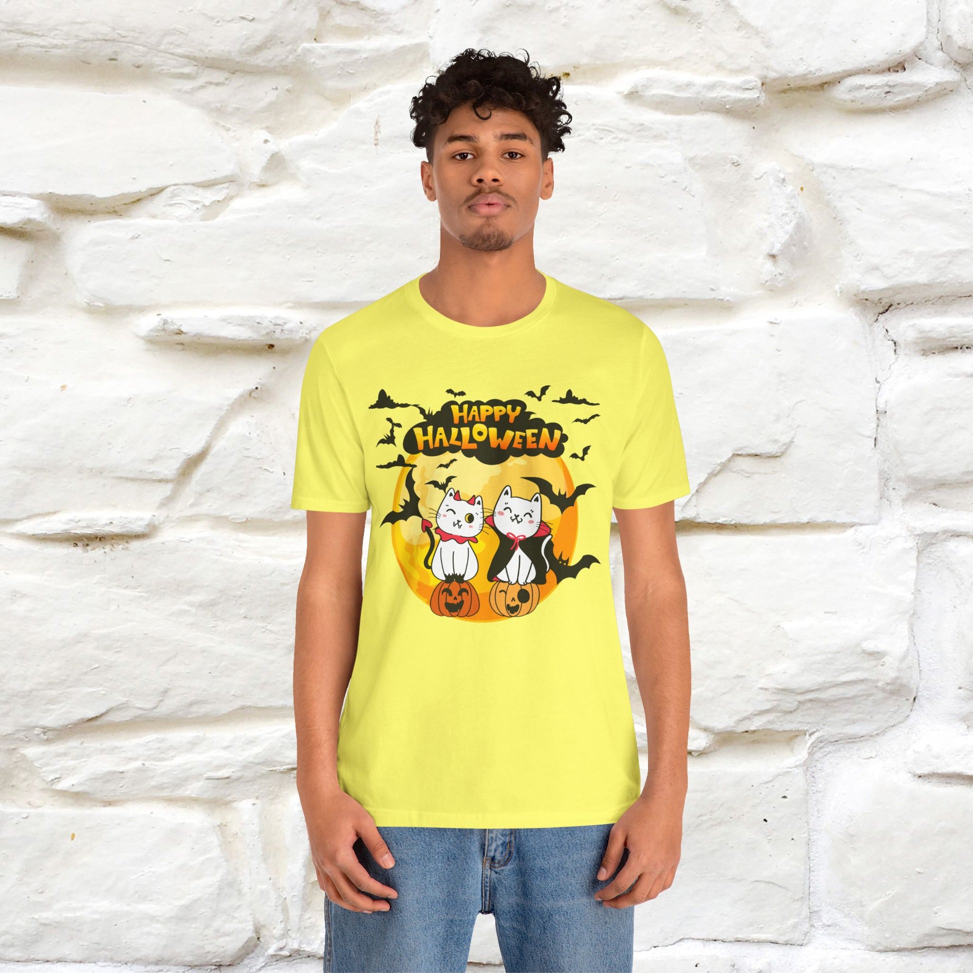 "Happy Halloween Cat Couple " Cat  T-shirt |Nunu&Miao Studio - Nunu&Miao Studio