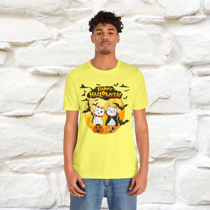 "Happy Halloween Cat Couple " Cat  T-shirt |Nunu&Miao Studio - Nunu&Miao Studio