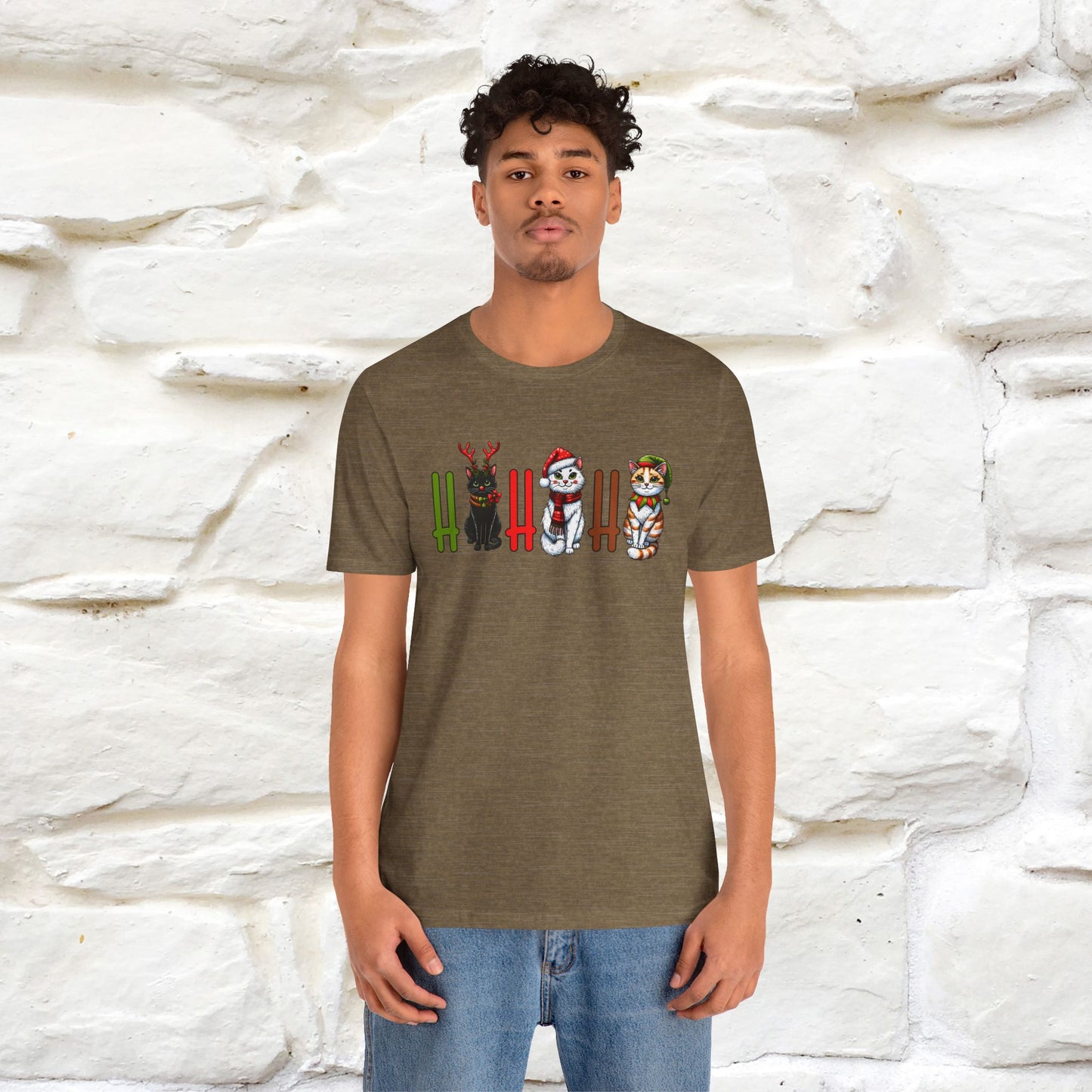 Hi Hi Hi Christmas T-Shirt | Festive Cat Christmas Shirt for Men & Women | 100% Cotton*