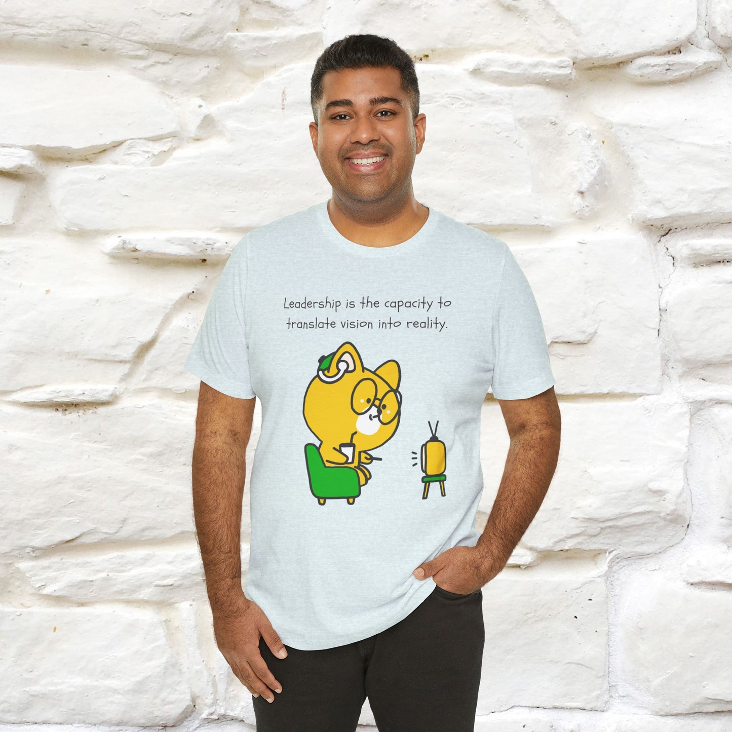 "Leadership Is the Capacity to Translate Vision Into Reality" Cat T-Shirt | Inspiring Cat Shirt for Men & Women | 100% Cotton* 🐾