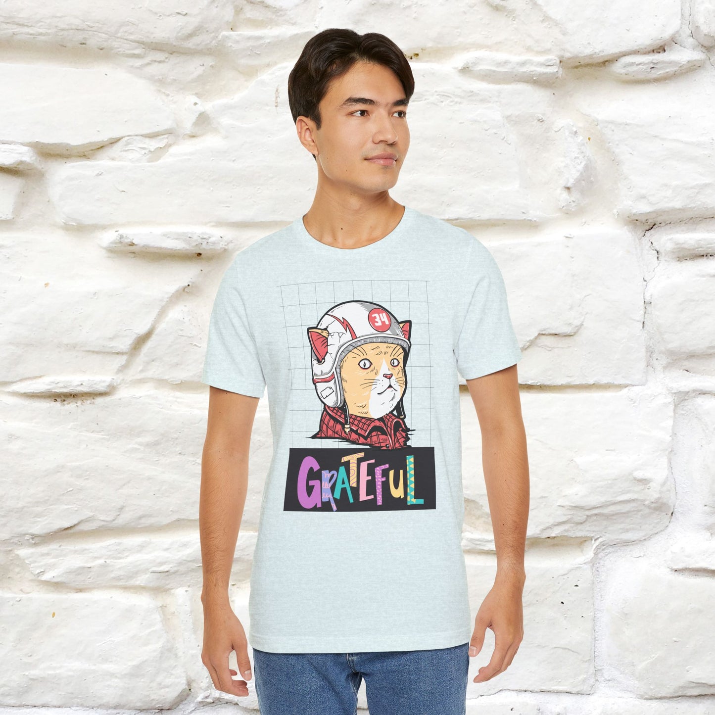 ''Grateful''  Cat T-shirt for Men and Women  100% Cotton*