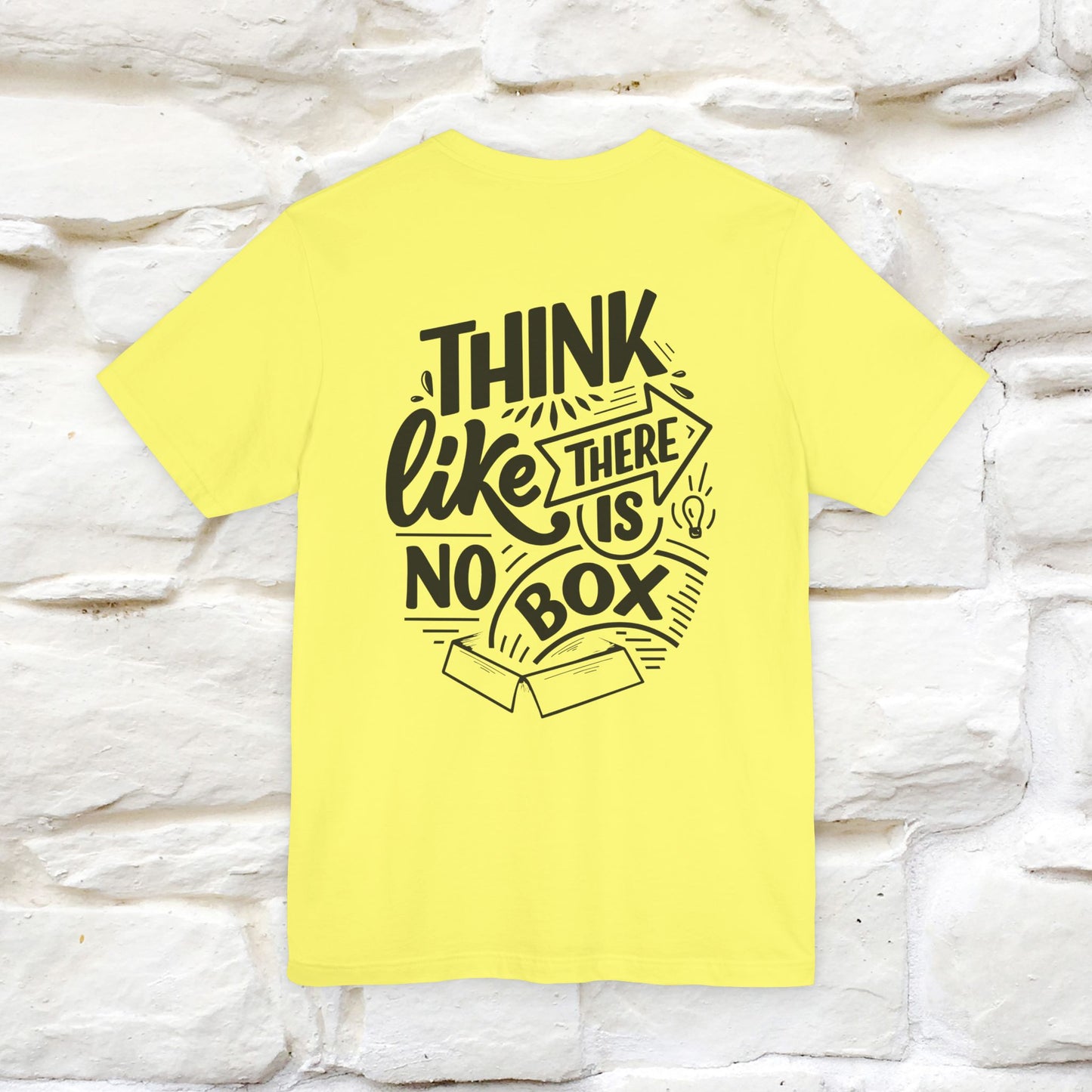 "Think Like There Is No Box" Cat T-Shirt| Front & Back Design | Nunu&Miao Studio