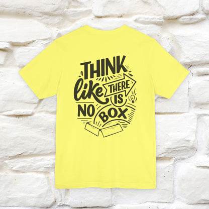 "Think Like There Is No Box" Cat T-Shirt| Front & Back Design | Nunu&Miao Studio