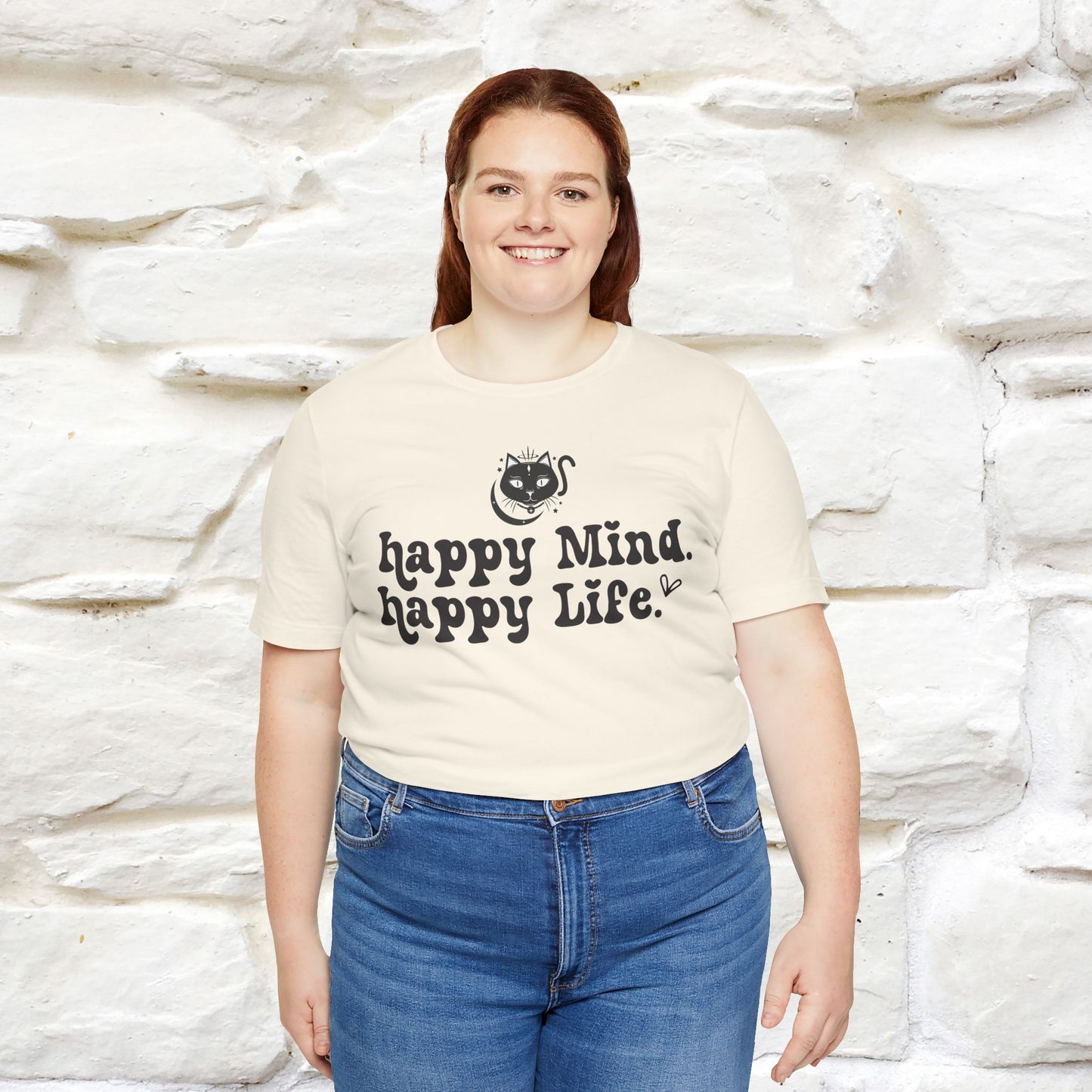 "Happy Mind, Happy Life" T-Shirt for Men & Women | 100% Cotton*