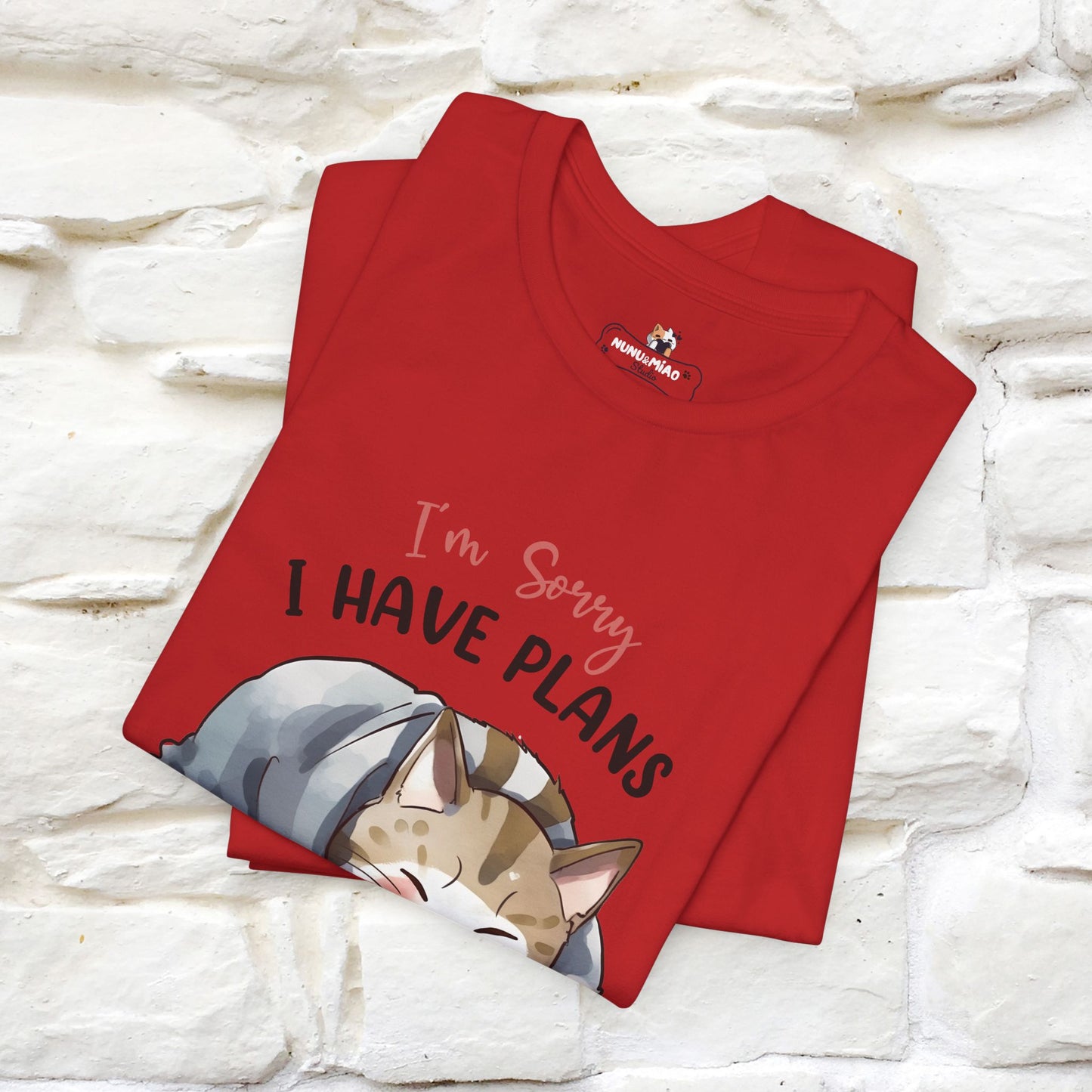 "I Am Sorry I Have Plans With My Bed" Funny Cat T-Shirt for Men & Women | 100% Cotton* 🐾