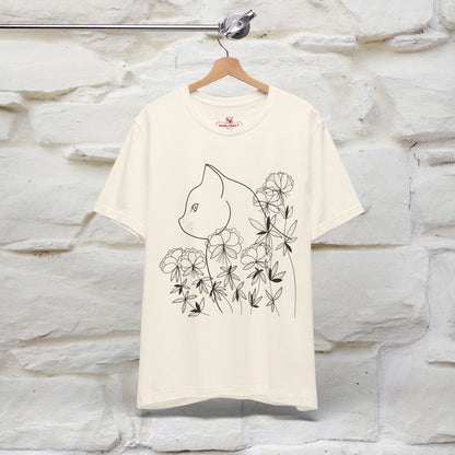 "Cat Flower !" Cat T-Shirt for Men & Women | 100% Cotton*