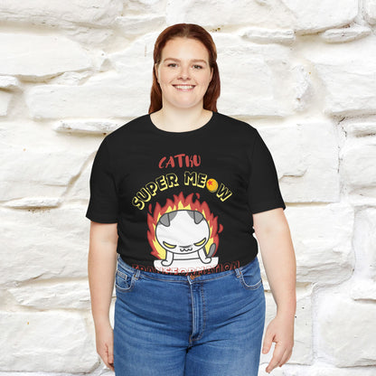 Catku Super Meow Transformation T-Shirt for Men & Women | 100% Cotton* Anime-Inspired Cat Tee