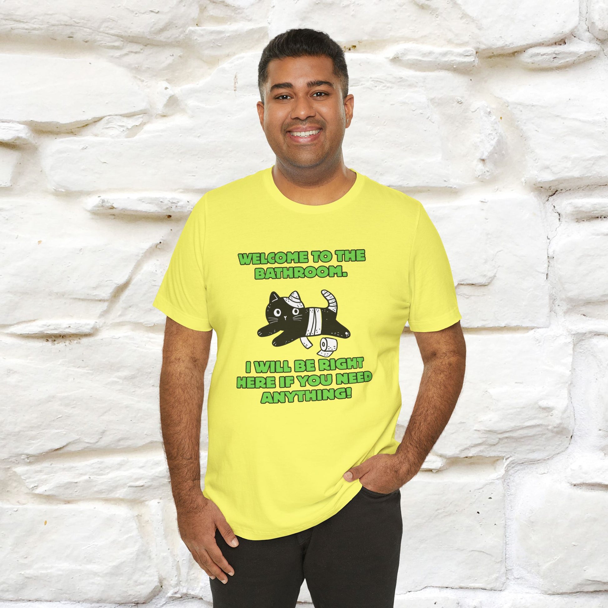 "Welcome To The Bathroom..."Funny  Cat T-shirt |Nunu&Miao Studio - Nunu&Miao Studio
