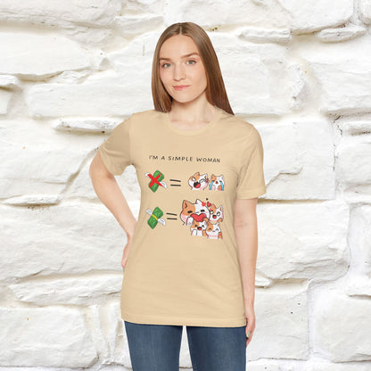 "I'm A Simple Woman" Funny Cat T-shirt for Women | 100% Cotton* 🐾