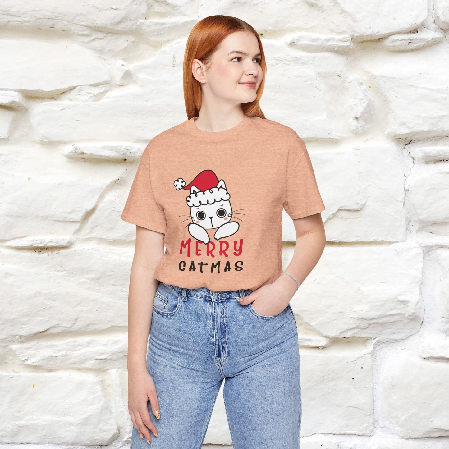 “Merry Catmas Cat T-Shirt | Funny Christmas Cat Shirt for Men & Women | 100% Cotton*