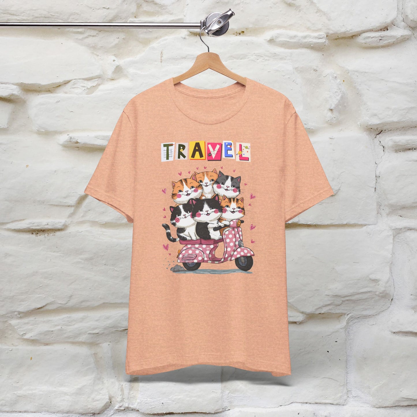 ''Travel'' Cat T-shirt for Women 100% Cotton* - Nunu&Miao Studio