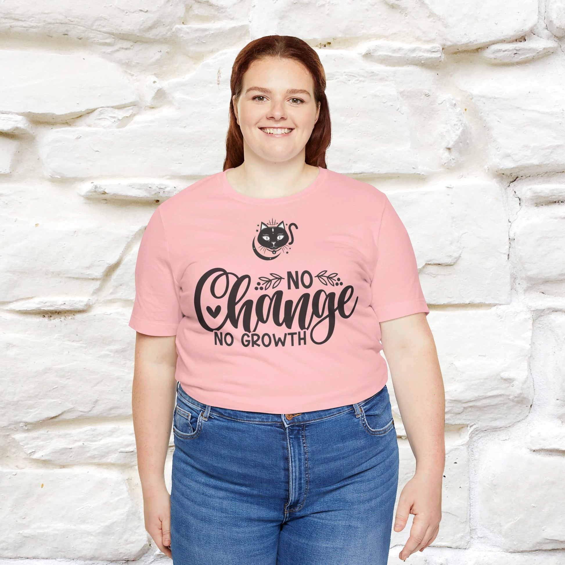 ''No Change No Growth'' T-shirt for Women 100% Cotton* - Nunu&Miao Studio