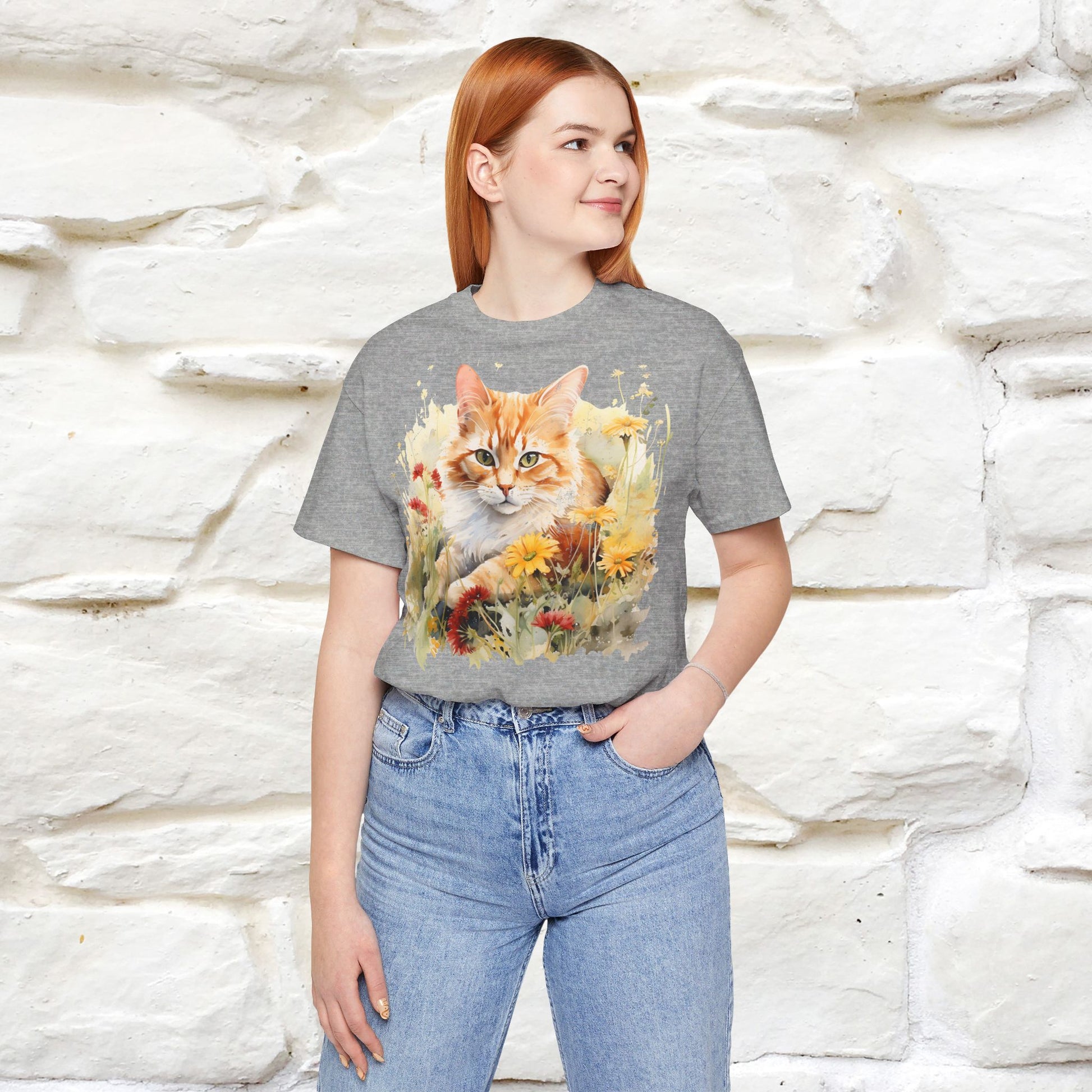 ''Elegance'' Cat T-shirt for Women 100% Cotton. - Nunu&Miao Studio