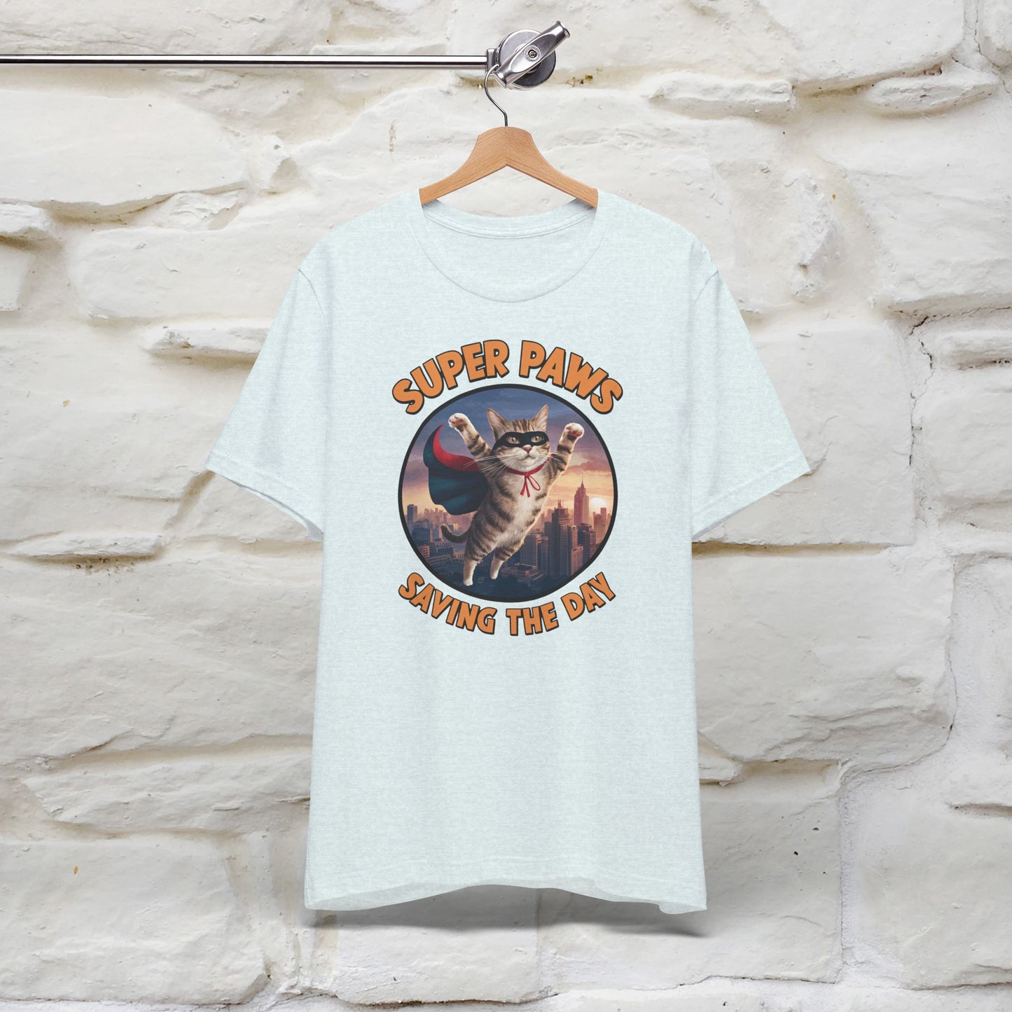 "Super Paws Saving The Day" Cat T-Shirt for Men & Women | 100% Cotton*