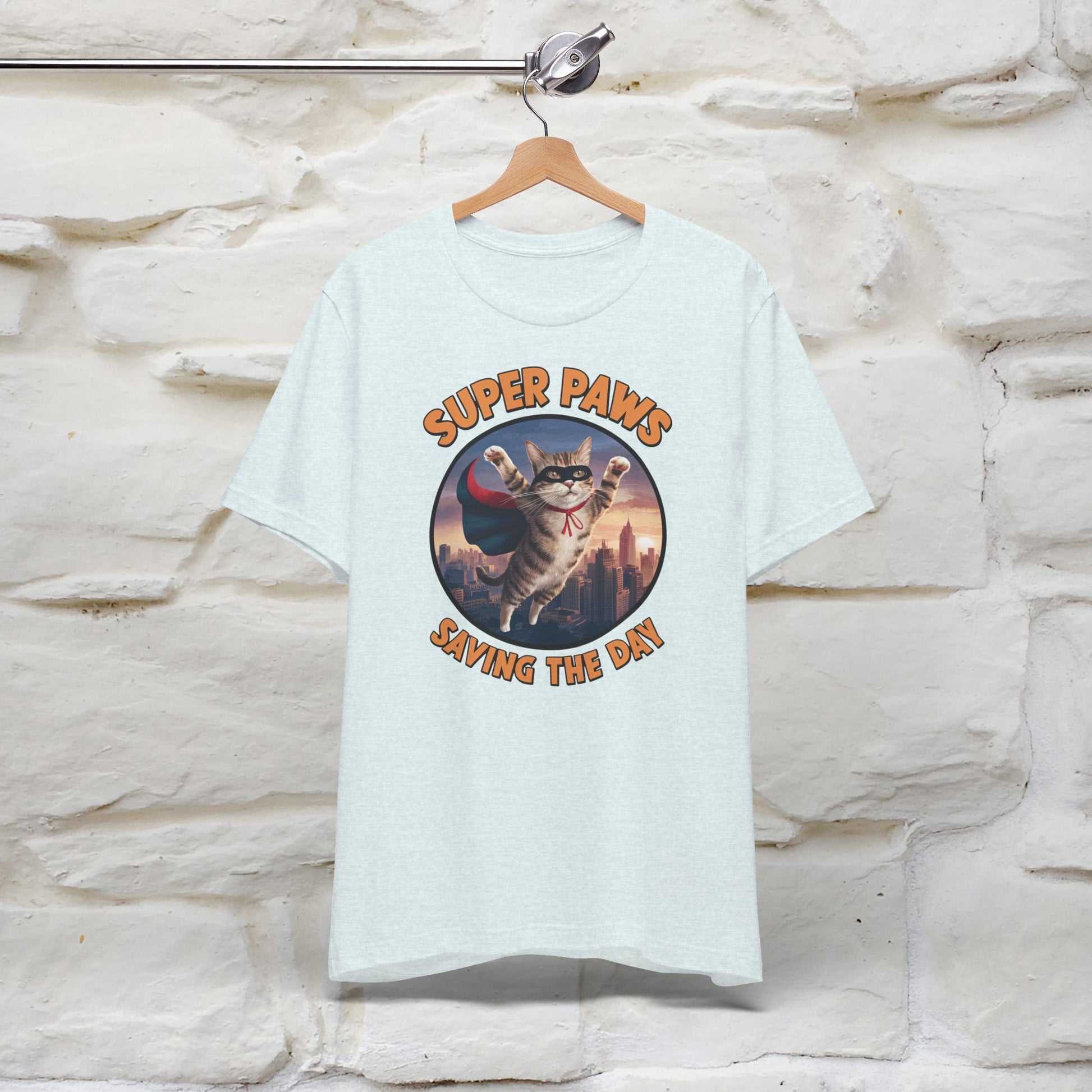 "Super Paws Saving The Day" Cat T-Shirt for Men & Women | 100% Cotton* - Nunu&Miao Studio