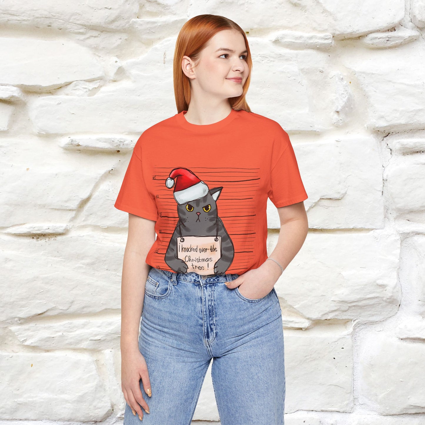 "I Knocked Over The Christmas Tree " |Funny Cat T-Shirt | Nunu&Miao Studio