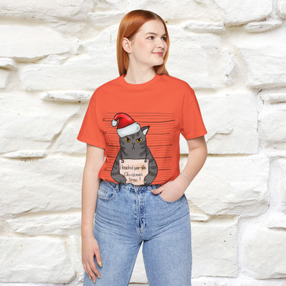 "I Knocked Over The Christmas Tree " |Funny Cat T-Shirt | Nunu&Miao Studio