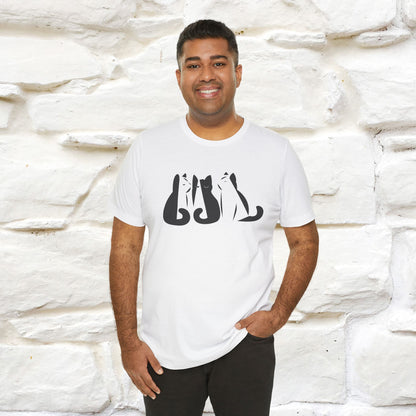 "Black And White'' Cat T-Shirt Front and Back Design | Nunu&Miao Studio