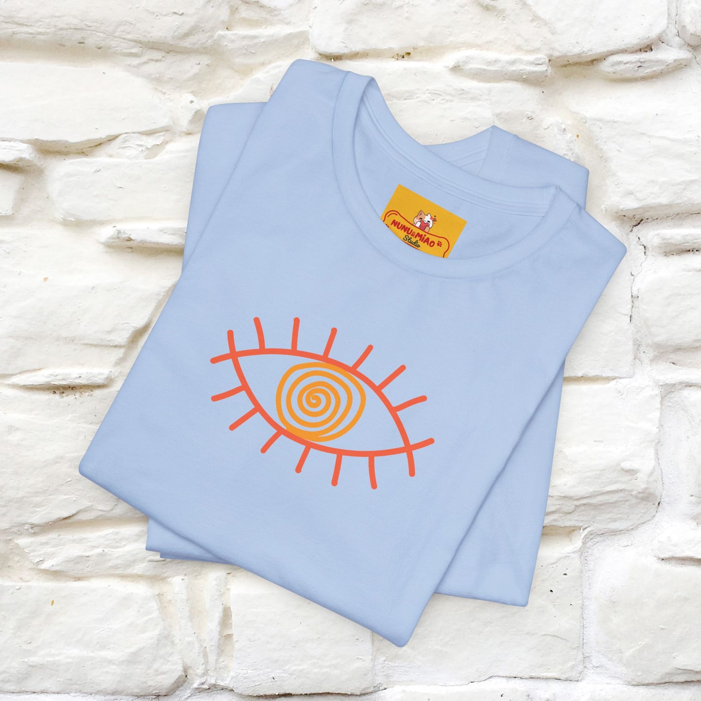 "The Hypnotic Meow'' Cat T-Shirt Front and Back Design | Nunu&Miao Studio