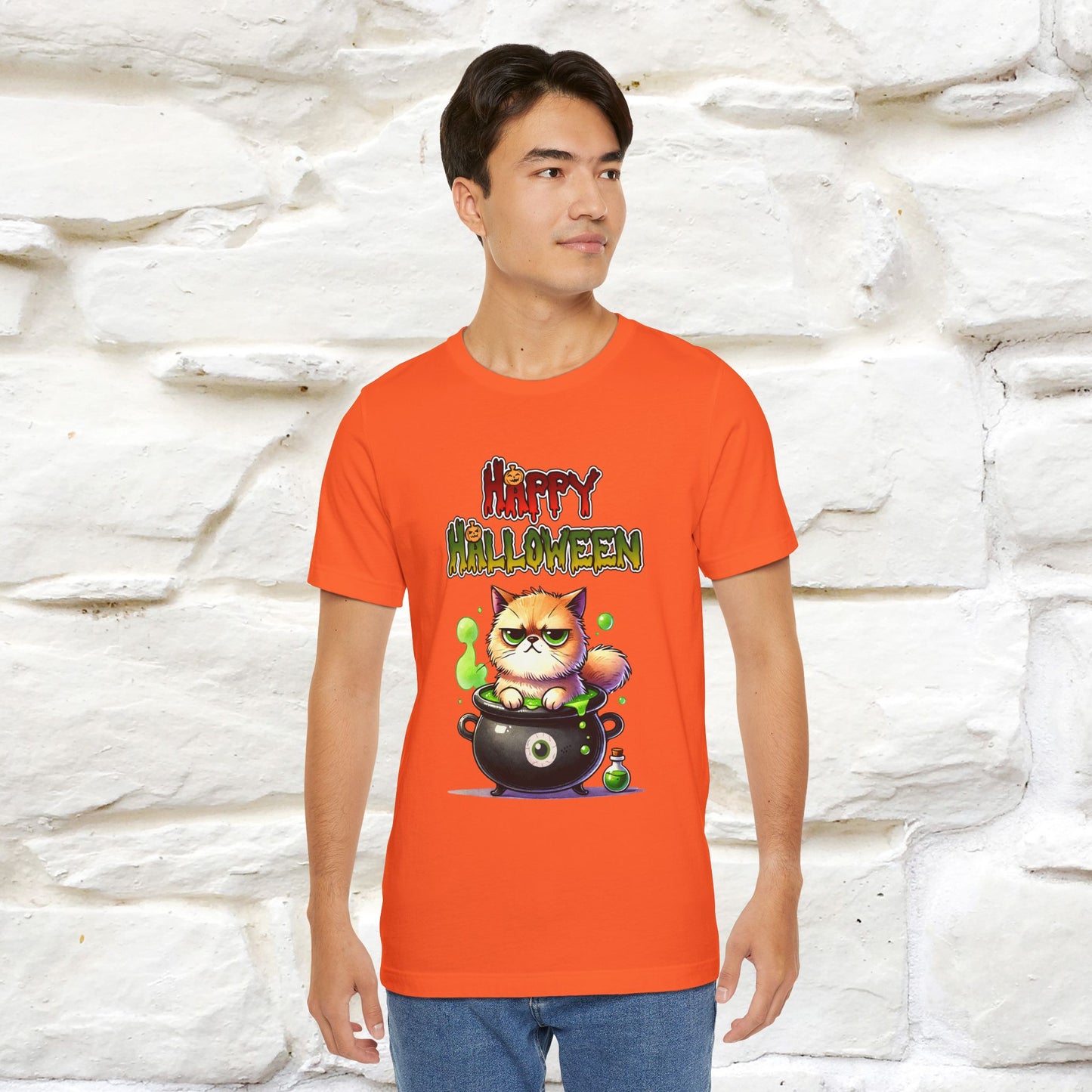 "Angry Cat Happy Halloween" Cat  T-shirt |Nunu&Miao Studio