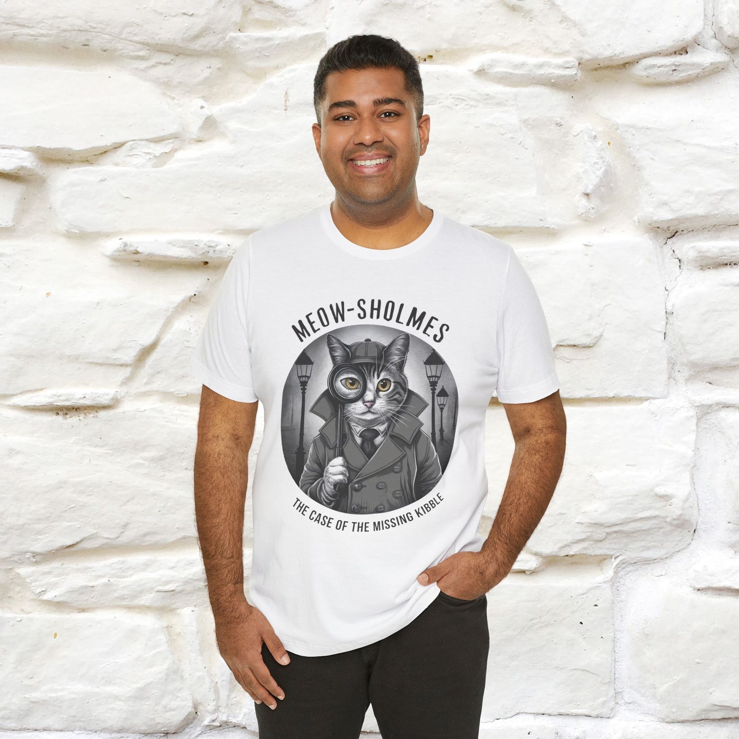 ''Meow-Sholmes: The Case of the Missing Kibble'' | Detective Cat Tee | Nunu&Miao Studio - Nunu&Miao Studio