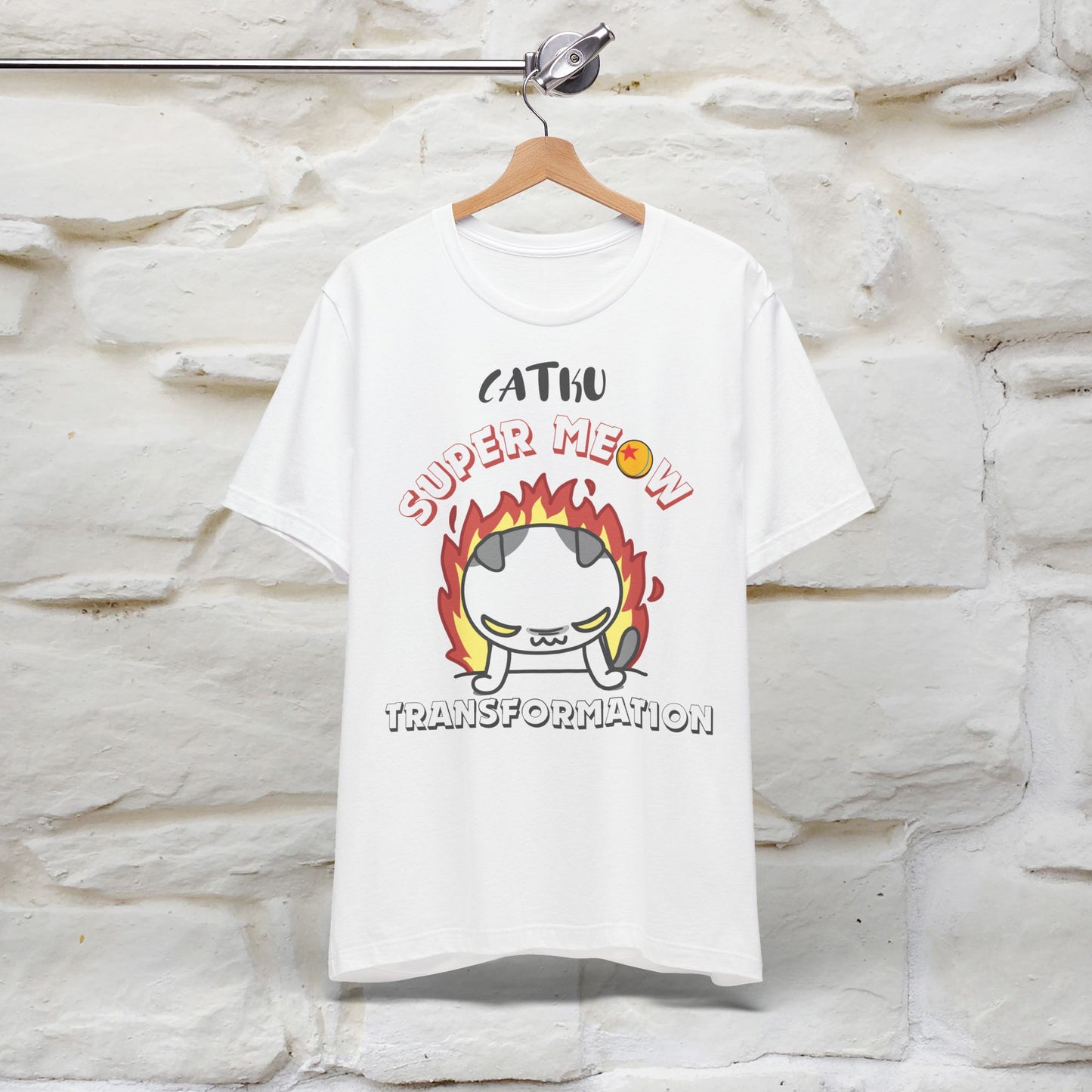 Catku Super Meow Transformation T-Shirt for Men & Women | 100% Cotton* Anime-Inspired Cat Tee