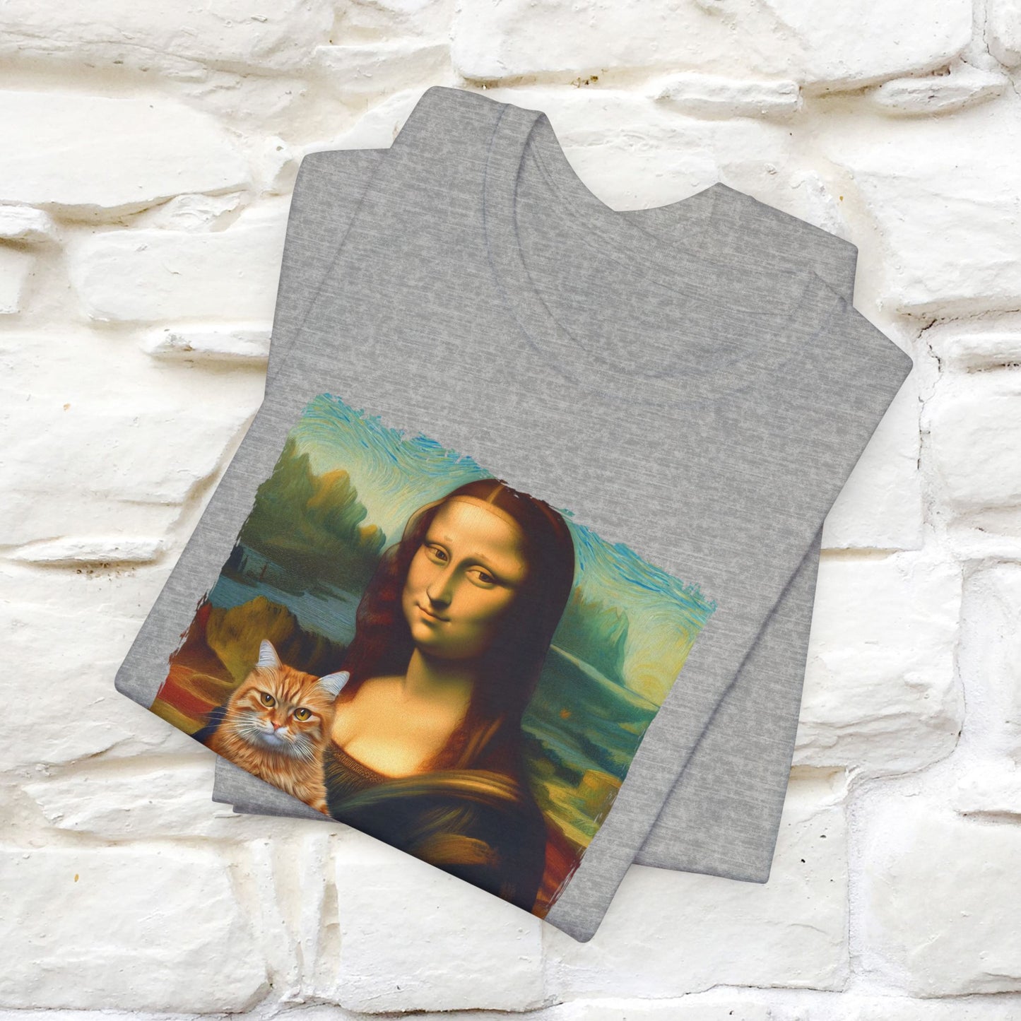 Mona Lisa’s Cat T-Shirt | Classic Art-Inspired Cat Tee for Men & Women | 100% Cotton