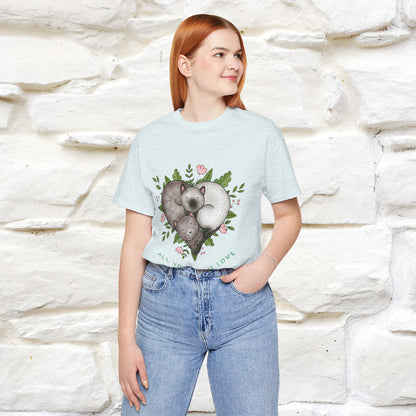 "All You Need Is Love" Cat T-Shirt | 100% Cotton* | Adorable Cat Apparel for Men & Women