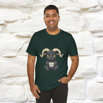 "I Can Be a Real Devil Before My Coffe" Funny T-shirt |Nunu&Miao Studio